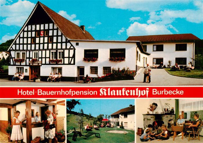 Burbecke Sauerland Hotel Bauernhofpension Klausenhof Rezeption Gaststube Liegewi