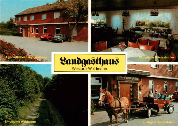 Horstmar Westfalen Landgasthaus Westarp Waldmann Gaestezimmer Waldweg Kutschfahr