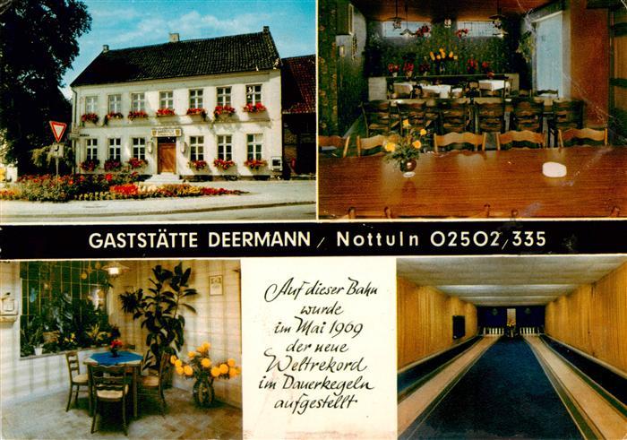 Nottuln Gaststaette Deermann Gastraeume Kegelbahn