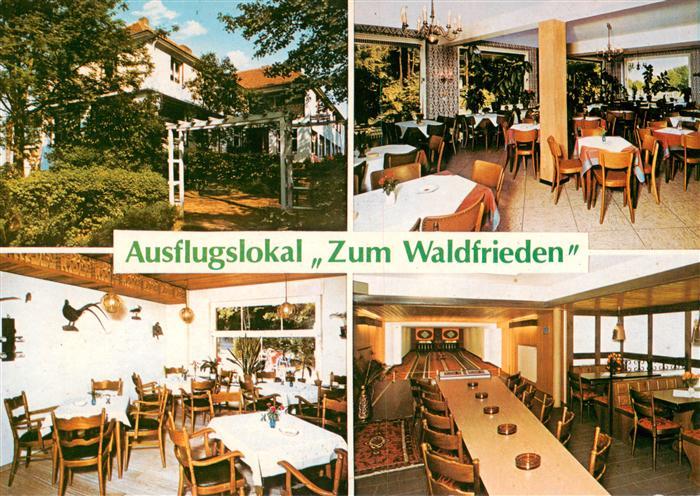 Havixbeck Ausflugslokal Zum Waldfrieden Gastraeume Kegelbahn