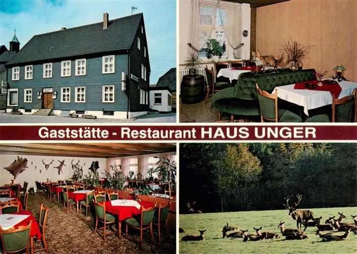 Vosswinkel Westfalen Gaststaette Restaurant Haus Unger Gastraeume Rehwildpark