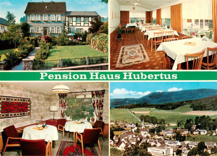 Eslohe Sauerland Pension Haus Hubertus Gastraeume Panorama
