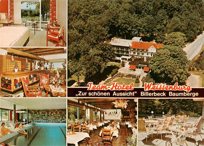 Billerbeck Westfalen Team Hotel Weissenburg Gastraeume Terrasse Hallenbad