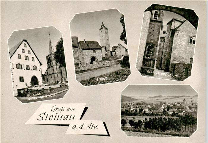 Steinau Strasse Rathaus Katharinenkirche Schloss Erker Treppenturm Panorama