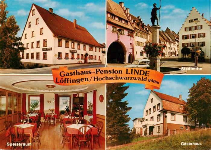 Loeffingen Gasthaus Pension Zur Linde Stadtmitte Speiseraum Gaestehaus