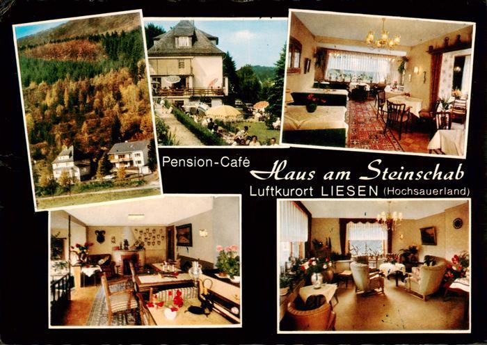 Liesen Hallenberg Hochsauerland Pension Cafe Haus am Steinschab Gastraeume Garte