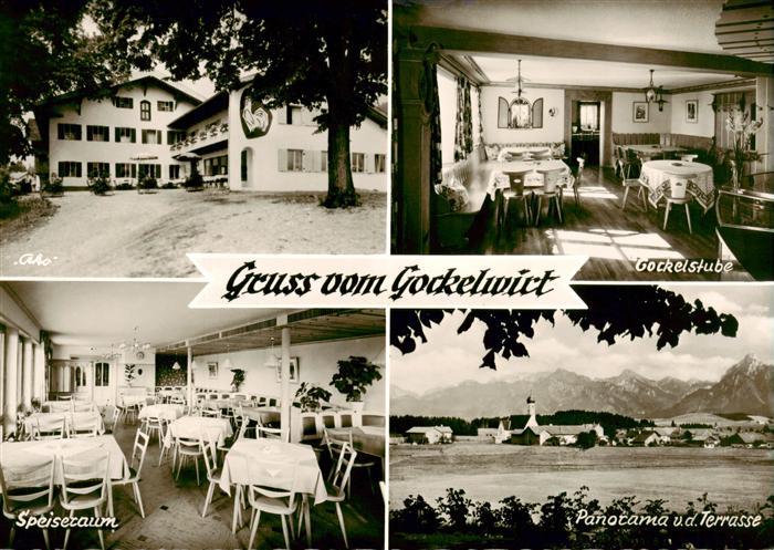 Eisenberg Fuessen Pension Restaurant Gockelwirt Speiseraum Gockelstube Panorama