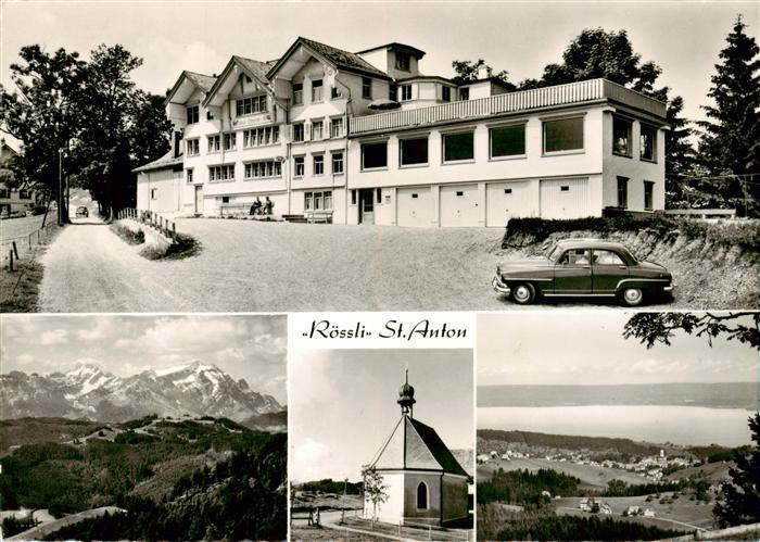 St Anton 1121m Gais AI Gasthaus Pension Roessli Panorama Kapelle Seepartie