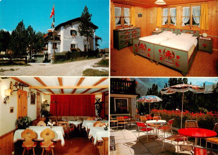 Fex Crasta Pension Crasta Gaststube Gastzimmer Terrasse