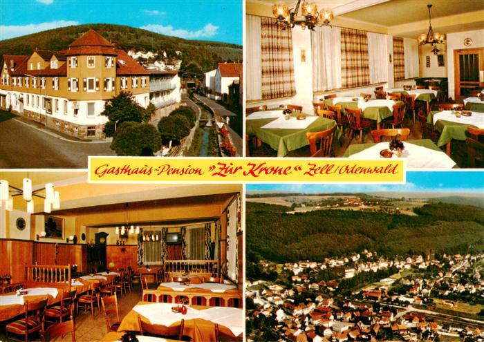 Zell Odenwald Gasthaus Pension Zur Krone Gastraeume Panorama