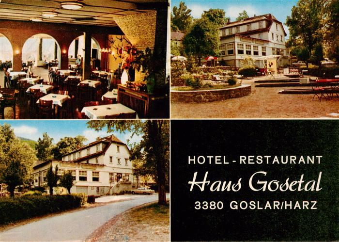 GOSLAR Harz Niedersachsen Hotel Restaurant Haus Gosetal Gastraum Park