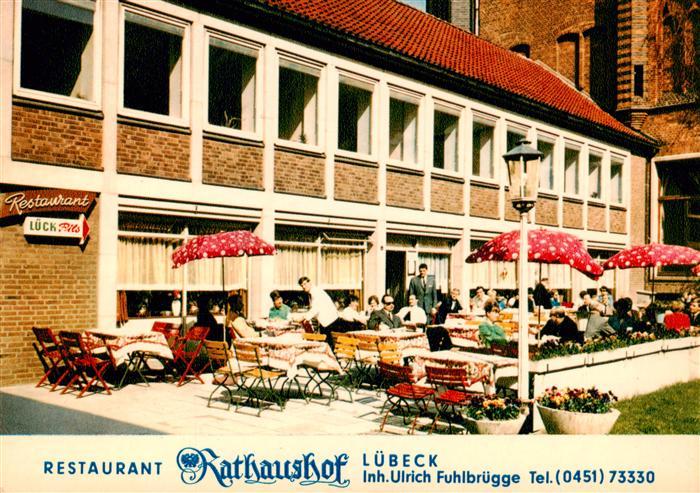 LueBECK  CITY Restaurant Rathaushof Terrasse