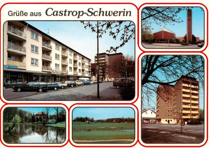 Schwerin Castrop-Rauxel Ortsansichten Kirche Weiher