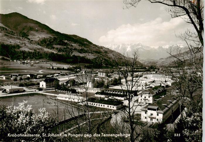 St Johann Pongau Panorama Krobatinkaserne Blick gegen das Tennengebirge