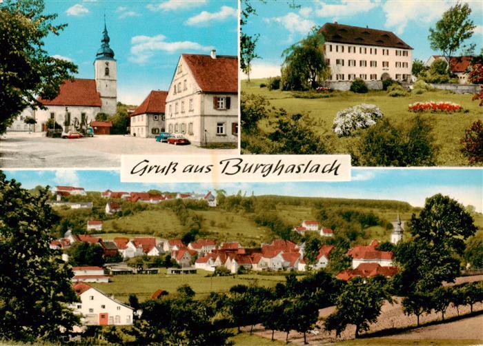 Burghaslach Gasthof zur Krone Kirche Panorama