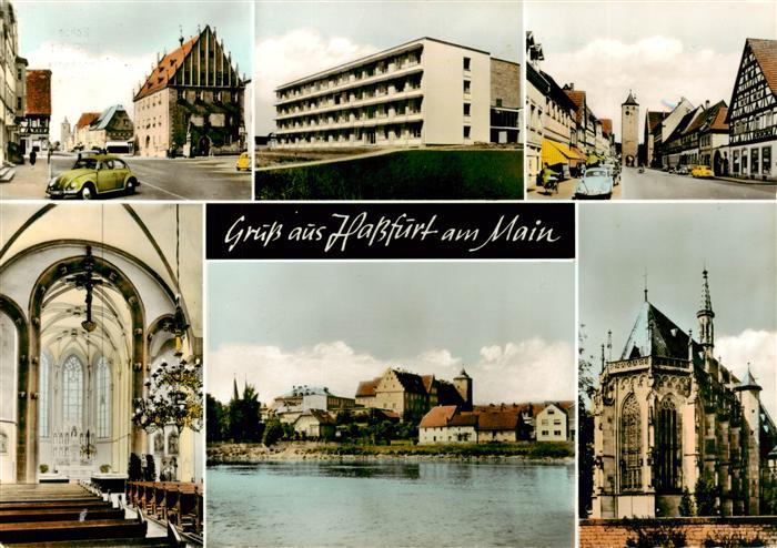 Hassfurt Main Bayern Teilansichten Stadtzentrum Kirche