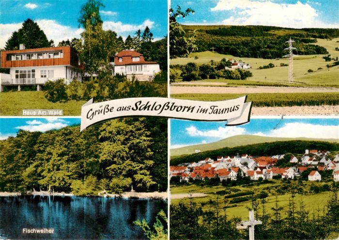 Schlossborn Haus am Wald Fischweiher Landschaftspanorama Gesamtansicht