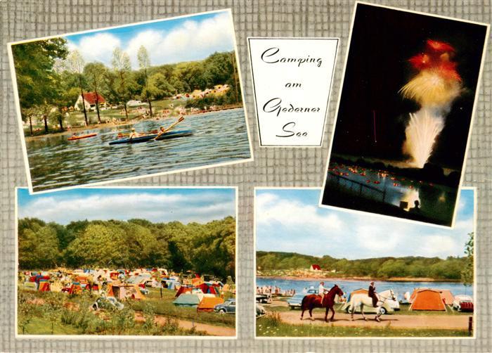 Gedern See Campingplatz Bootfahren Fontaene Feuerwerk