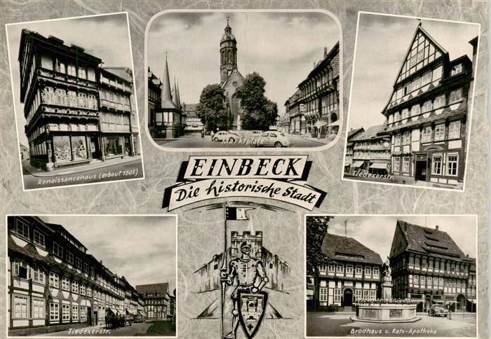 Einbeck Niedersachsen Teilansichten Historische Stadt Renaissancehaus Marktplatz