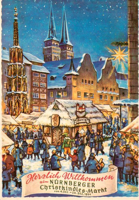 NueRNBERG  CITY Christkindles-Markt Kuenstlerkarte