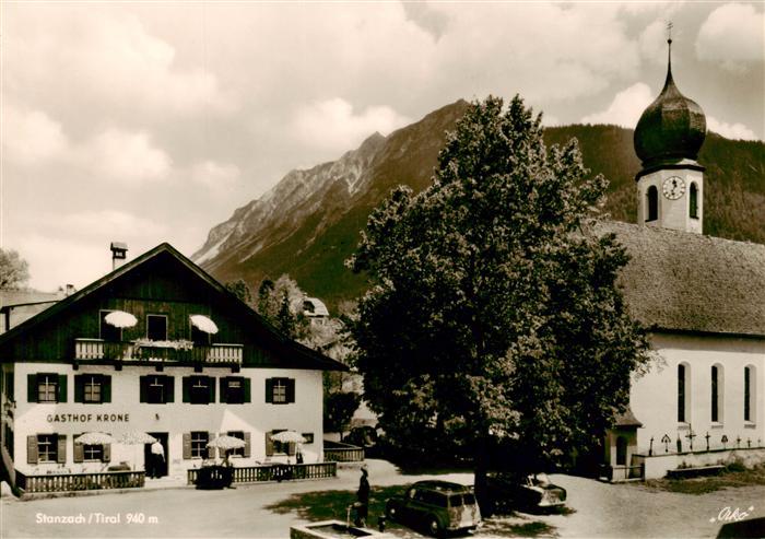 Stanzach Tirol Gasthof Krone Kirche