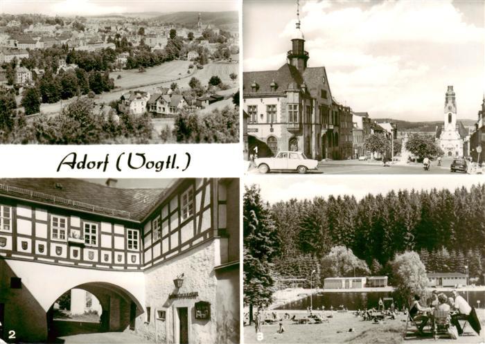 Adorf  Vogtland Thaelmann Platz Freiberger Tor Schwimmbad