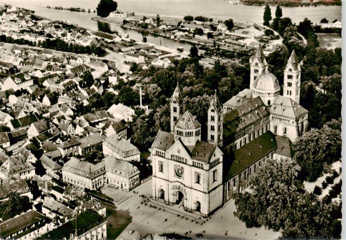 Speyer Rhein Fliegeraufnahme mit Dom