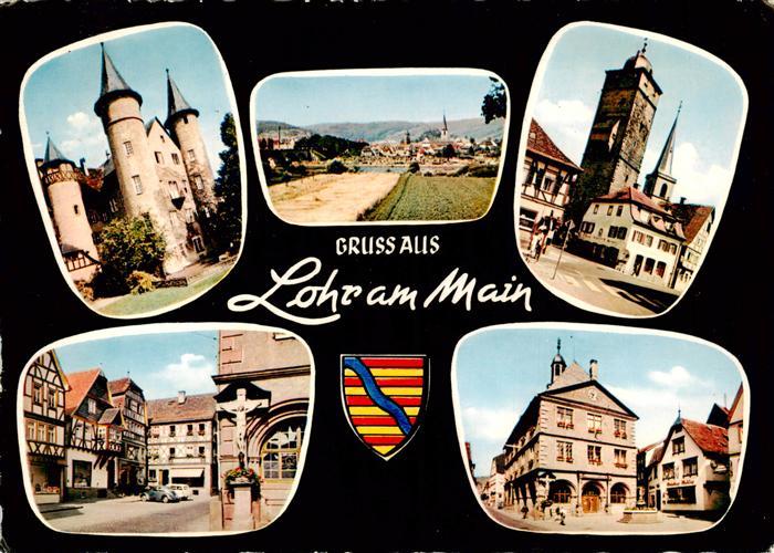 Lohr Main Schloss Panorama Marktplatz Turm Gasthaus