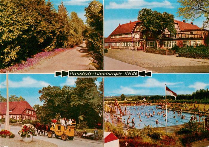Hanstedt Nordheide Waldpartie Pferdewagen Gasthaus Schwimmbad