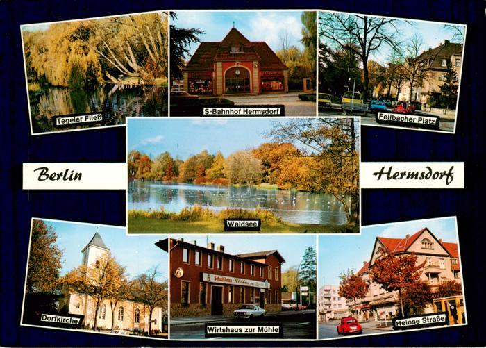 Hermsdorf Berlin Tegeler Fliess S Bahnhof Fellbacher Platz Waldsee Dorfkirche Wi