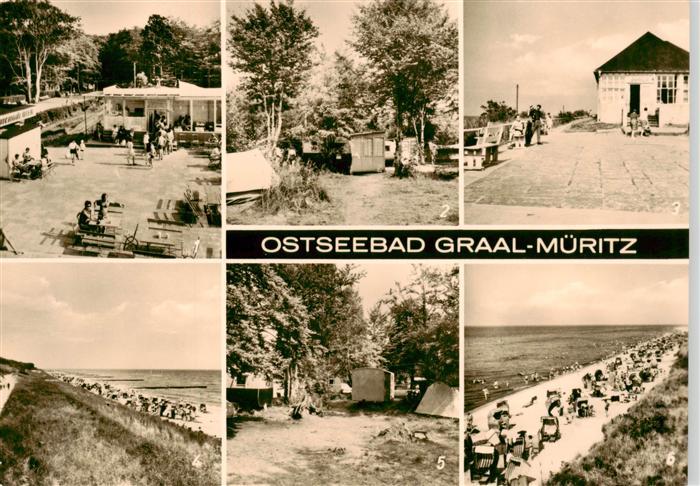 Graal-Mueritz Ostseebad Cafe Zeltplatz Konsum Gaststaette Seeblick Strandpartien