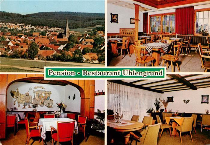 Schwaney Pension Restaurant Uhlengrund Ortsansicht mit Kirche