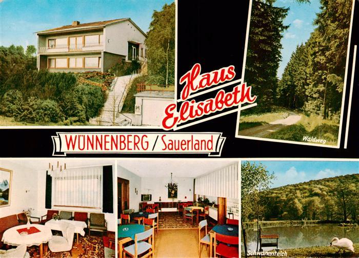 Wuennenberg AWO Heim Haus Elisabeth Gastraum Schwanenteich Waldweg