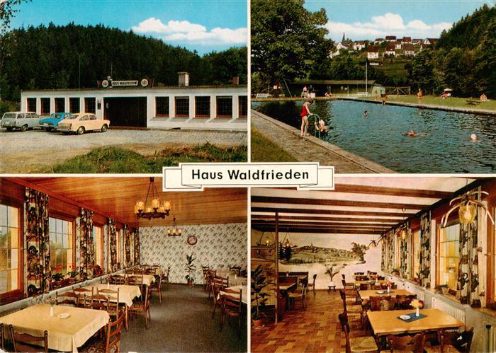 Hirschberg  Sauerland Warstein Gasthof und Kegelbahn Haus Waldfrieden Gastraum F