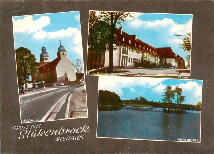 Stukenbrock Kirche Schule Partie am See