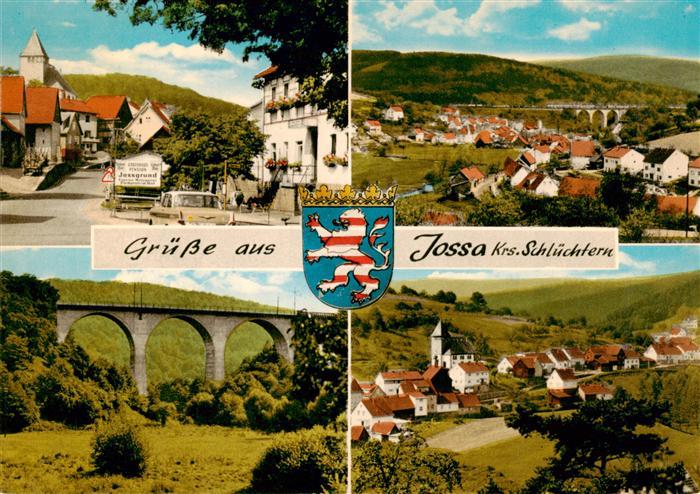 Jossa Schluechtern Panorama Ansicht mit Kirche Viadukt
