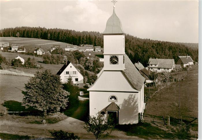 Besenfeld Ortsansicht mit Kirche Hoehenluftkurort im Schwarzwald