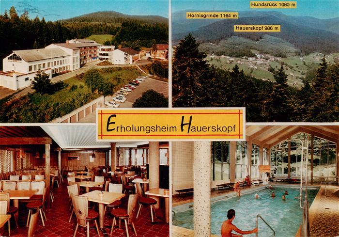 Hundsbach Forbach Schwarzwald Erholungsheim Hauerskopf Speiseraum Hallenbad Pano