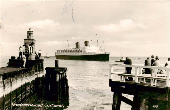 Dampfer Oceanliner Nordseeheilbahn Cuxhaven