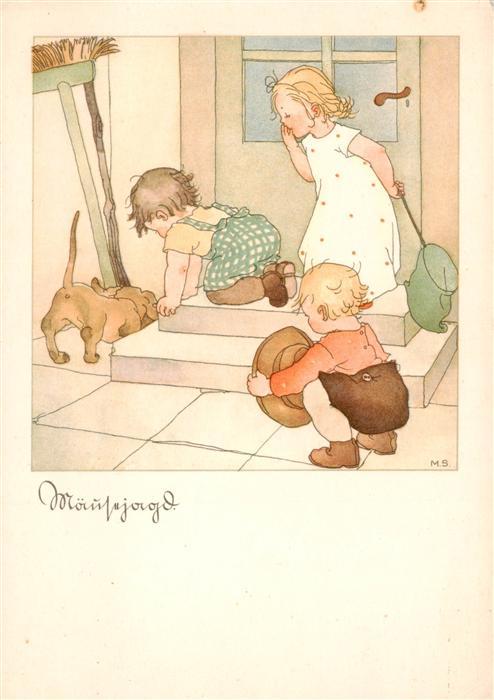 Kinder Child Enfants Maeusejagt M.S. Suse Fritz und Klaus  Margret Savelsberg Hu