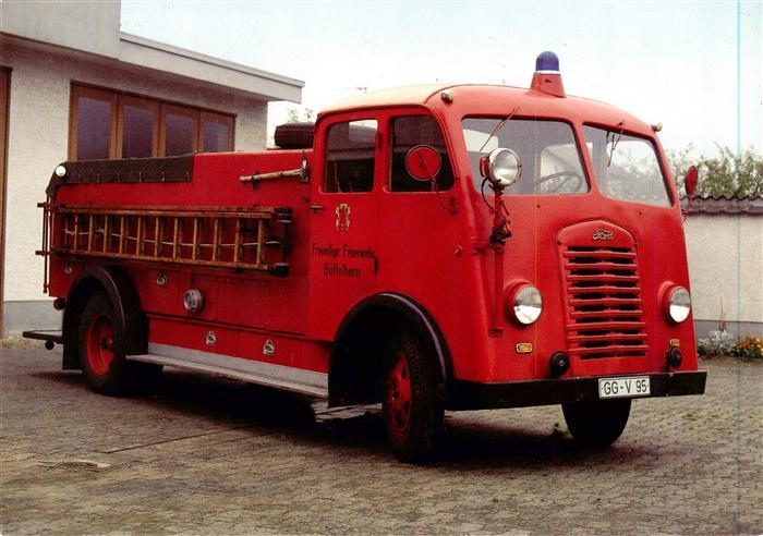Feuerwehr Fire-Brigade Pompiers Bomberos FORD G 790 1951 Tankloeschfahrzeug TLF