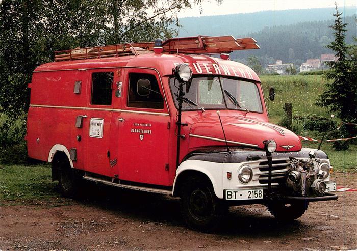 Feuerwehr Fire-Brigade Pompiers Bomberos BORGWARD B 1500 1959 Loeschfahrzeug LF