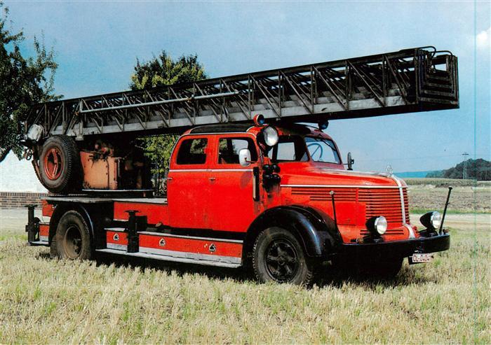 Feuerwehr Fire-Brigade Pompiers Bomberos KRUPP Titan 1951 Drehleiter DL 38m Metz