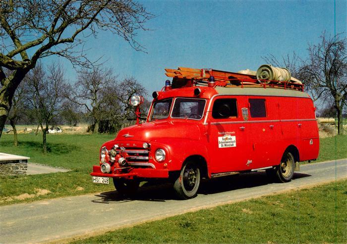 Feuerwehr Fire-Brigade Pompiers Bomberos OPEL Blitz 175t 1955 Loeschgruppenfahrz