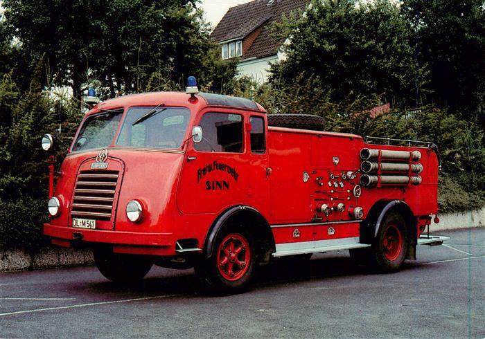 Feuerwehr Fire-Brigade Pompiers Bomberos KRUPP Suedwerke FL 45 1952 Loeschfahrze