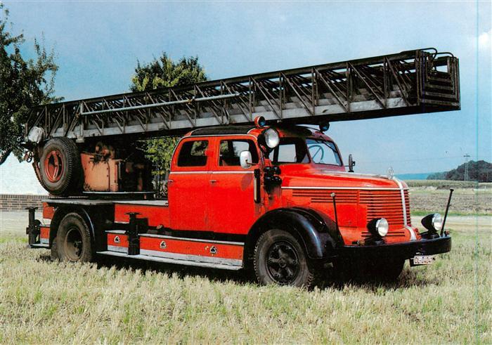 Feuerwehr Fire-Brigade Pompiers Bomberos KRUPP Titan 1951  Drehleiter DL 38m Met