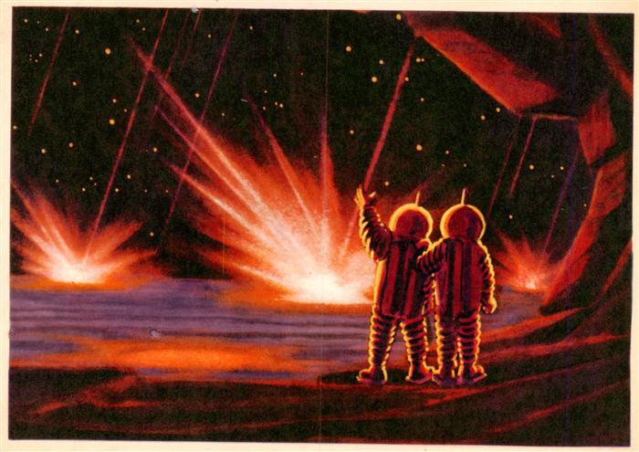 Raumfahrt Space Spatial Begegnung mit Metheorites