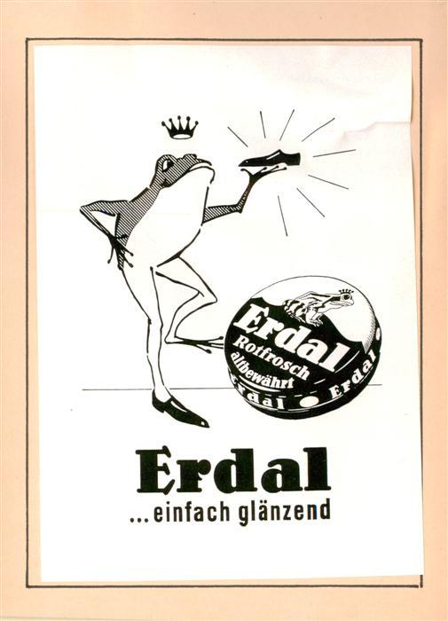 Werbung Reklame Erdal Rotfrosch