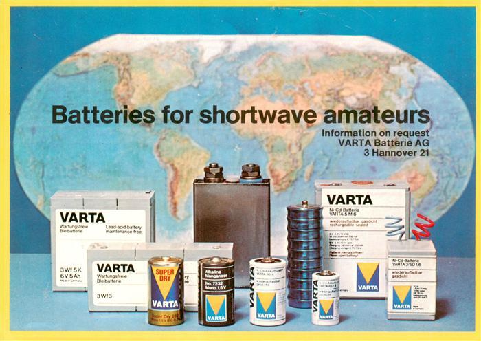 Werbung Reklame Batteries Varta