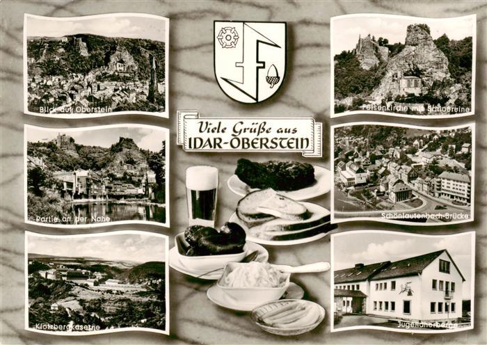 Idar-Oberstein Jdar-Oberstein Ortsansicht Nahepartie Klotzbergkaserne Felsenkirc